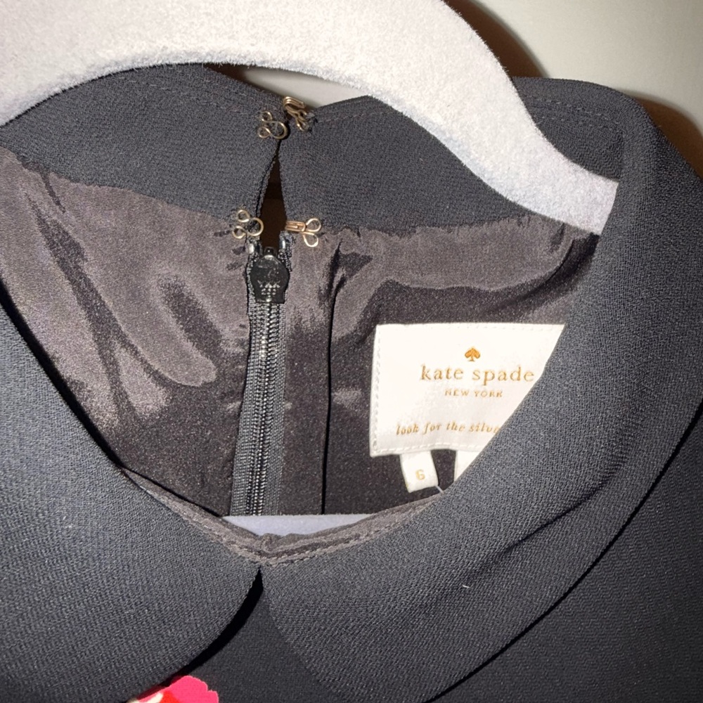 NWT- floral Kate Spade Black Dress - Picture 5 of 5